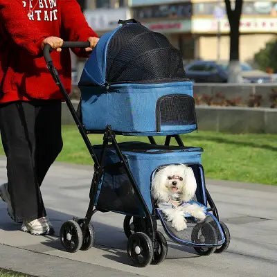 Poussette pour Chien - PetStroller™ - Bleu - Le Bazar de Mélichien