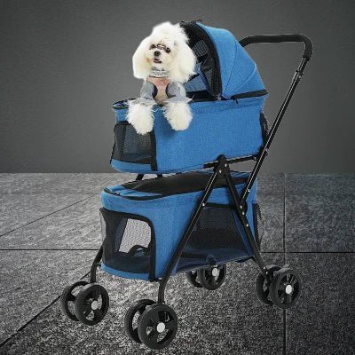 Poussette pour Chien - PetStroller™ - Bleu - Le Bazar de Mélichien