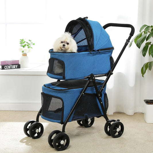 Poussette pour Chien - PetStroller™ - Bleu - Le Bazar de Mélichien