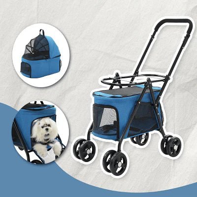 Poussette pour Chien - PetStroller™ - Bleu - Le Bazar de Mélichien