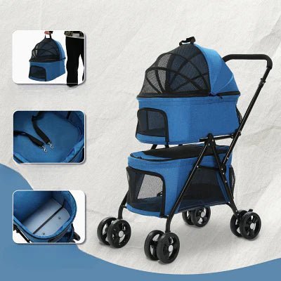 Poussette pour Chien - PetStroller™ - Bleu - Le Bazar de Mélichien