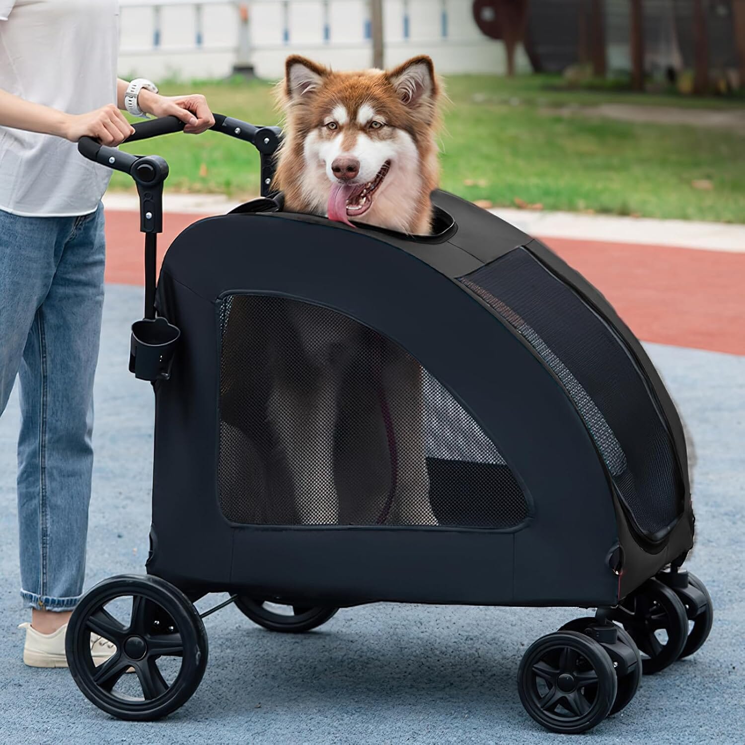 Poussette pour Chien - StrollyPet™ - Noir - Le Bazar de Mélichien