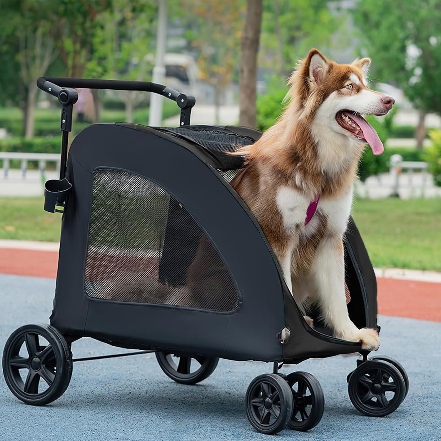 Poussette pour Chien - StrollyPet™ - Noir - Le Bazar de Mélichien
