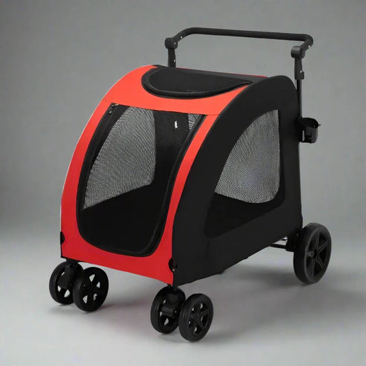 Poussette pour Chien - StrollyPet™ - Rouge - Le Bazar de Mélichien