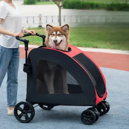 Poussette pour Chien - StrollyPet™ - Rouge - Le Bazar de Mélichien