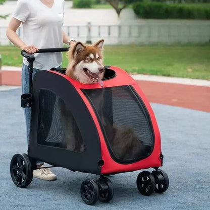 Poussette pour Chien - StrollyPet™ - Rouge - Le Bazar de Mélichien