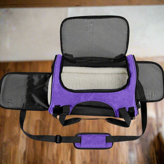Sac de Transport pour Chien - DogCarrierBag™ - Violet - Le Bazar de Mélichien