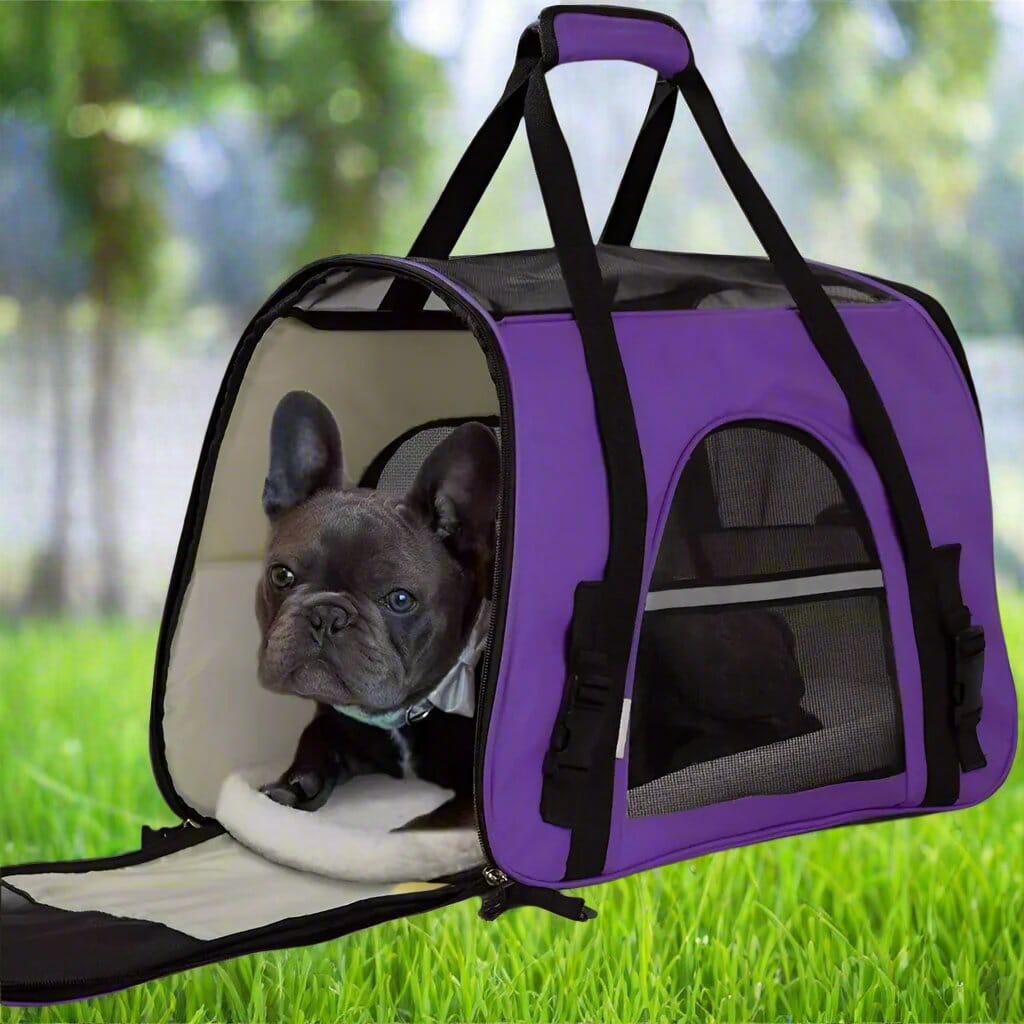 Sac de Transport pour Chien - DogCarrierBag™ - Violet - Le Bazar de Mélichien