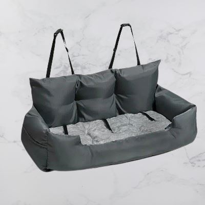 SIEGE AUTO POUR CHIEN - CarrierTravelDog™ - Gris - Le Bazar de Mélichien